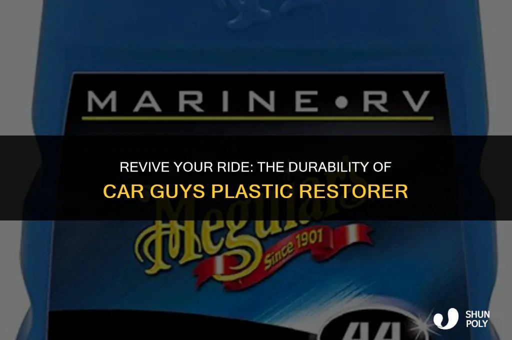 how long does car guys plastic restorer last
