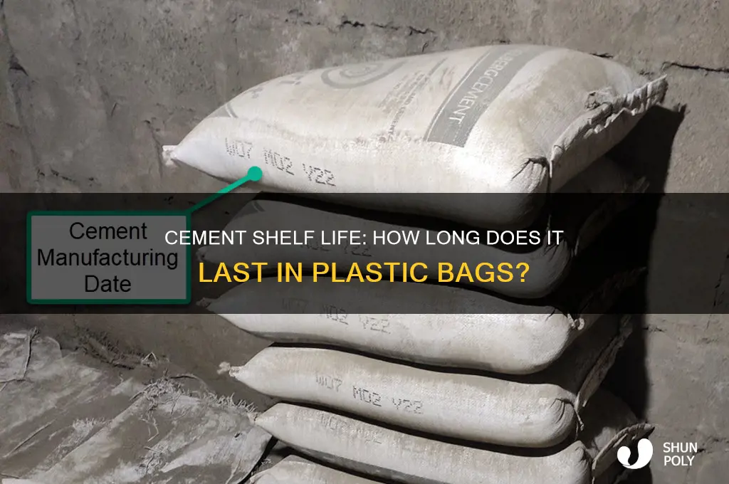 how long does cement last in plastic bags