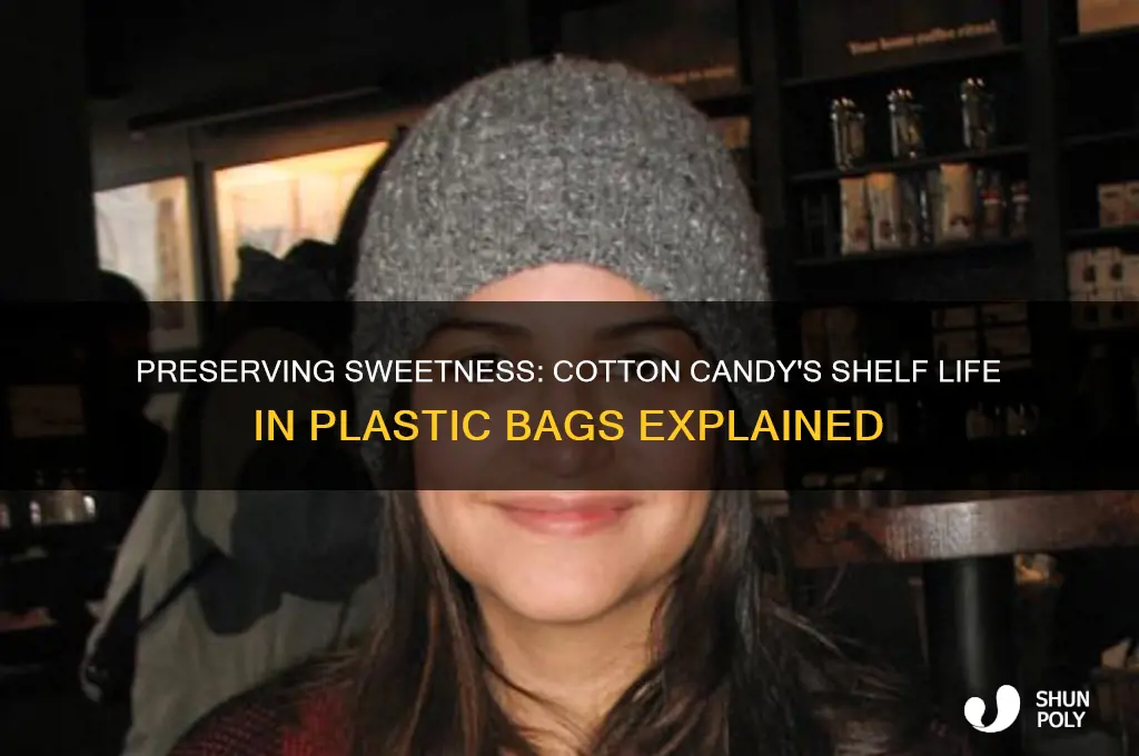 how long does cotton candy last in a plastic bag