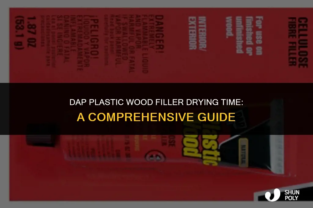 how long does dap plastic wood filler take to dry