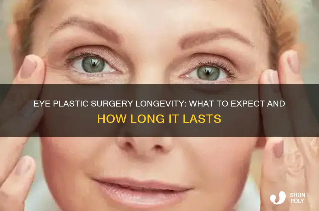 how long does eye plastic surgery last