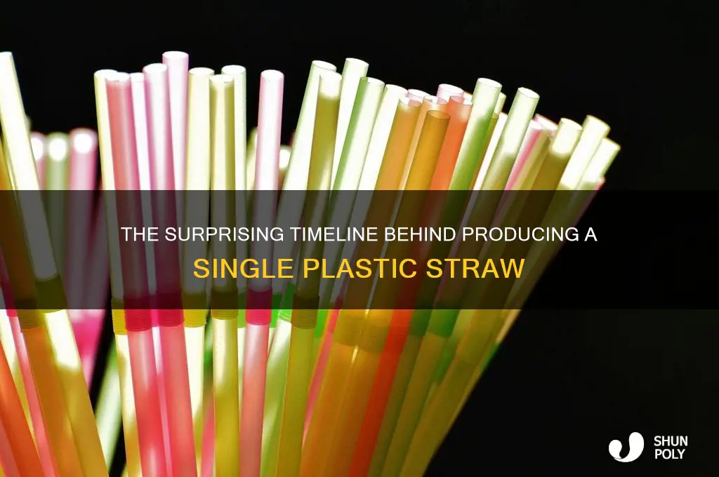 how long does it take to make a plastic straw