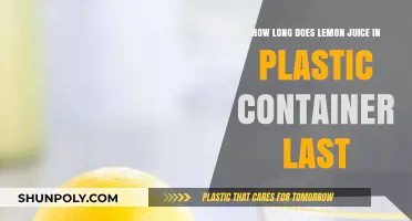 Lemon Juice: Plastic Container Storage Life