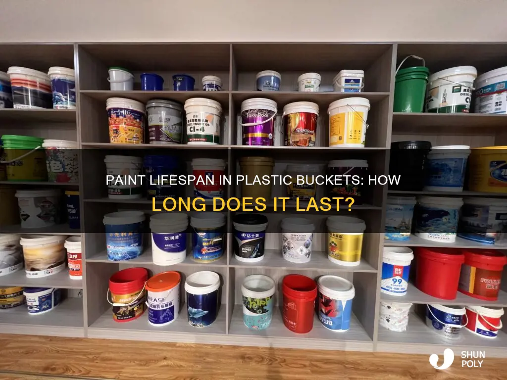 how long does paint last in a plastic bucket