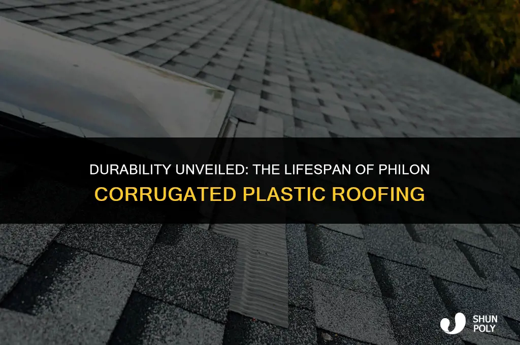 how long does philon corragated plastic roof last