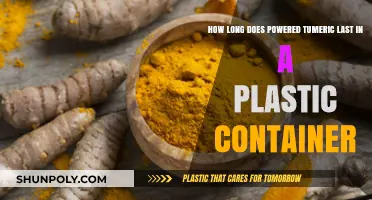 Turmeric's Longevity: Plastic Containers' Expiry Dates