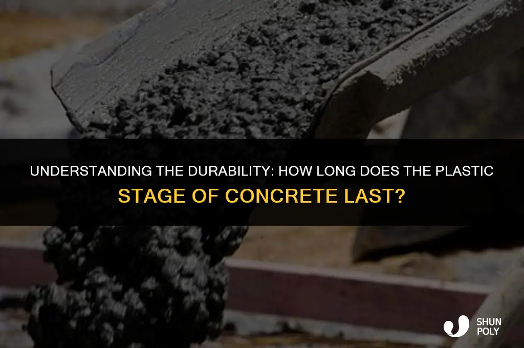 how long does the plastic stage of concrete last