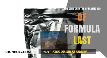 Maximizing Nutrition: The Lifespan of a Plastic Tub of Formula