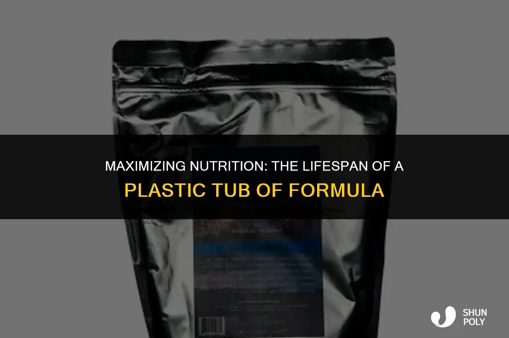 how long does tub of plastic tub of formula last