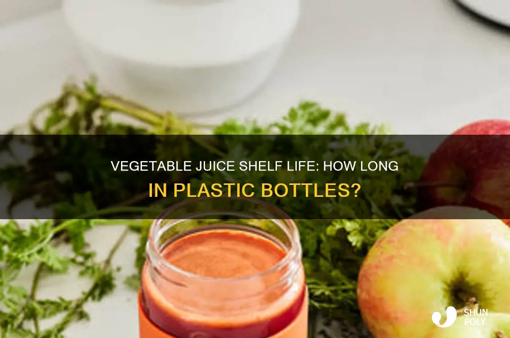 how long does vegetable juices last in a plastic bottle