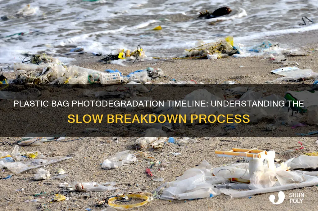 how long for plastic bag to photodegrade
