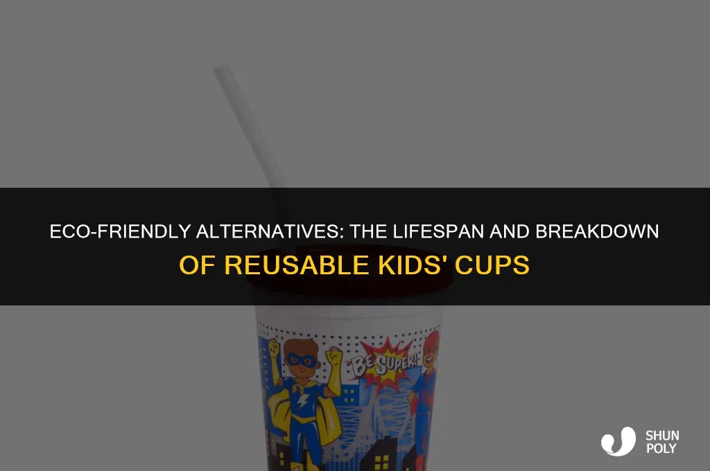 how long for plastic reusable kids cup to degrade
