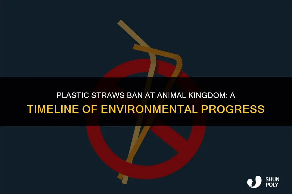 how long have plastic straws been banned at animal kingdom