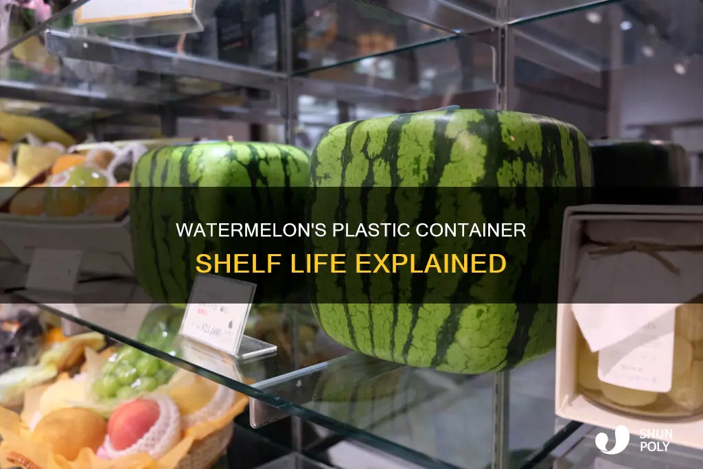 how long is watermelon good for in a plastic container