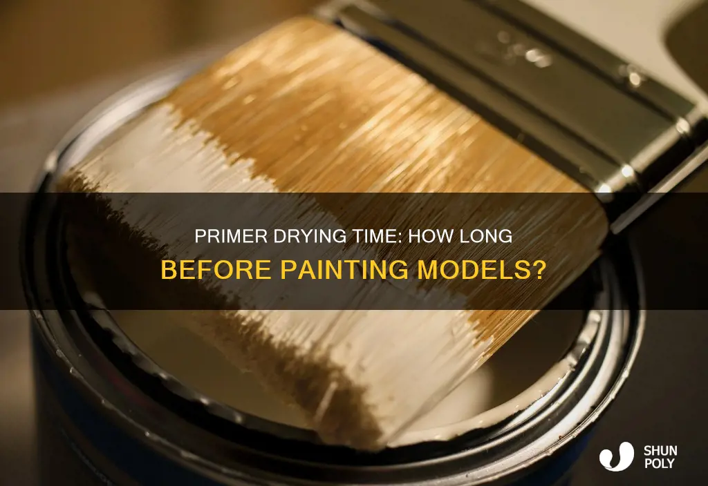 how long on plastic model primer dry before paint