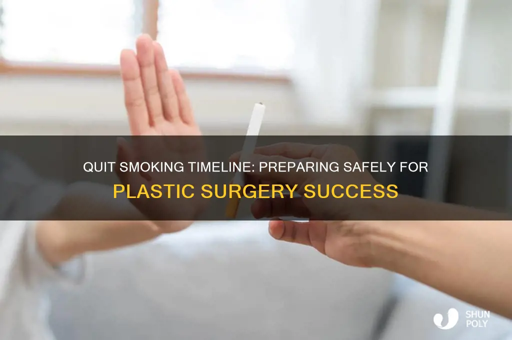 how long should you quit smoking before plastic surgery