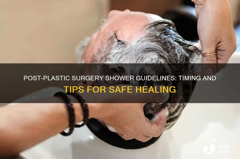 how long to shower after plastic surgery