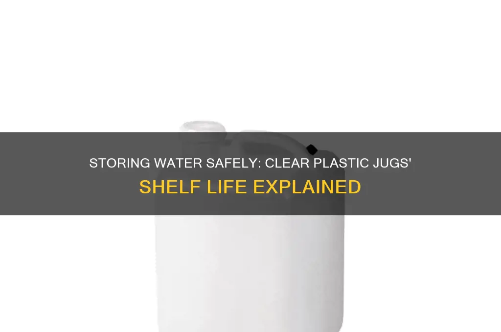 how long to store water in clear plastic jugs