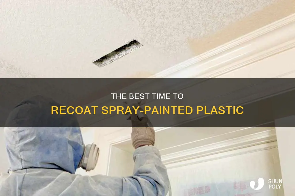 how long to wait to recoat plastic after spray paint