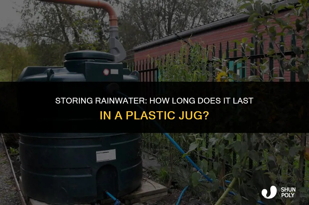 how long will raiwater keep in a plastic jug