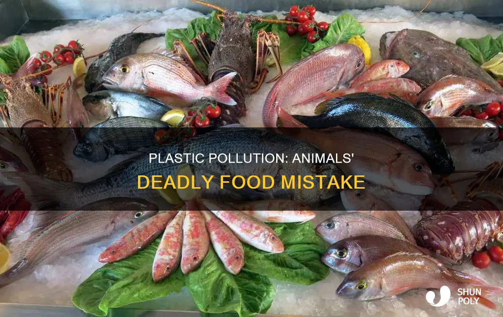 how many animals mistake plastic for food