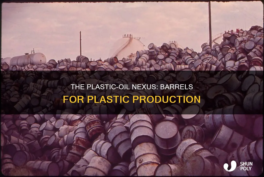 how many barrels of oil for plastic