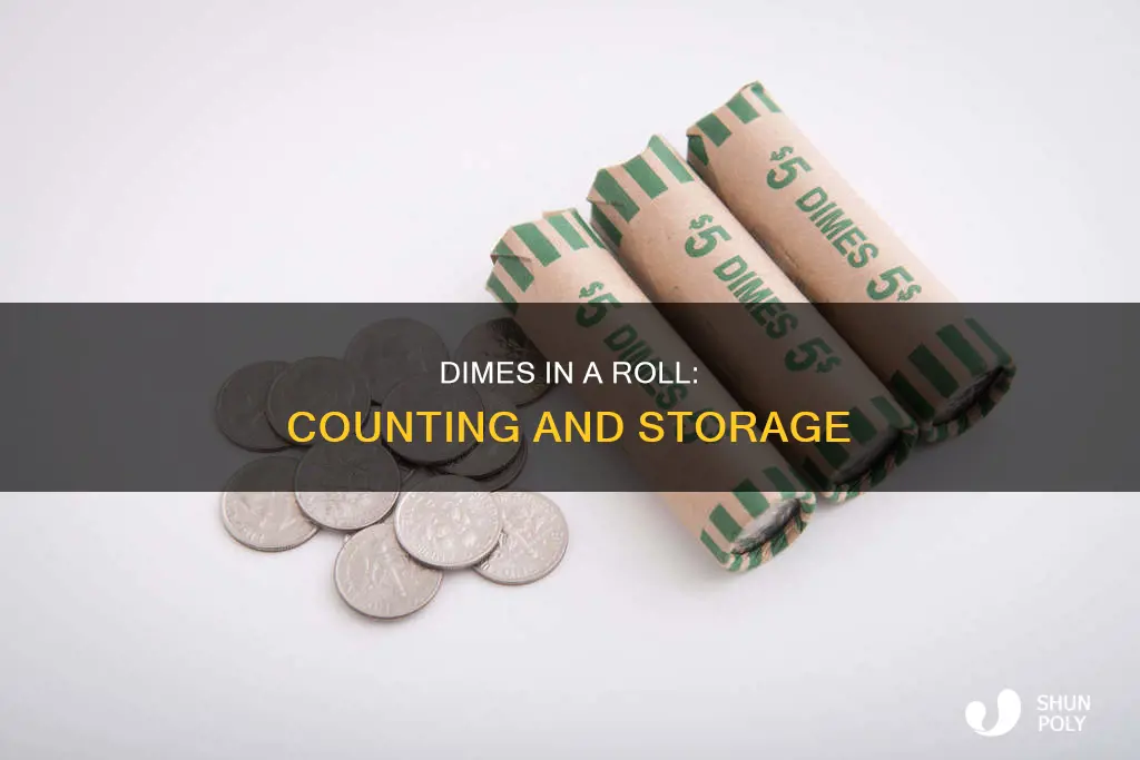 how many dimes in a plastic roll