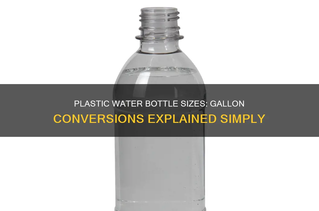 how many gallons in a plastic water bottle