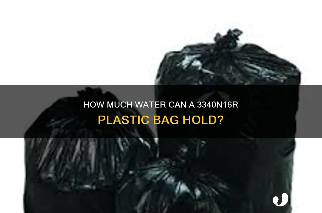 how many gallons that 3340n16r plastic bag can holde