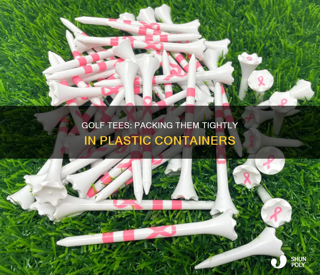 how many golf tees fit in plastic containers