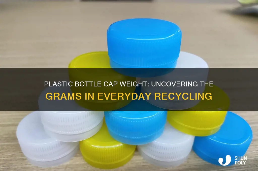 how many grams does a plastic bottle cap weight