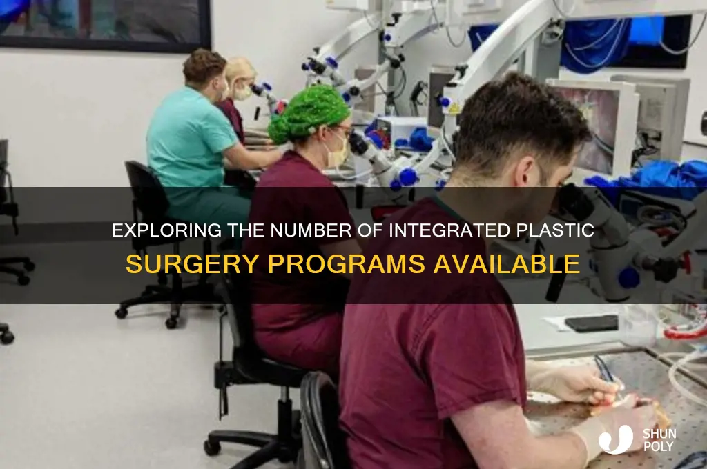 how many integrated plastic surgery programs are there