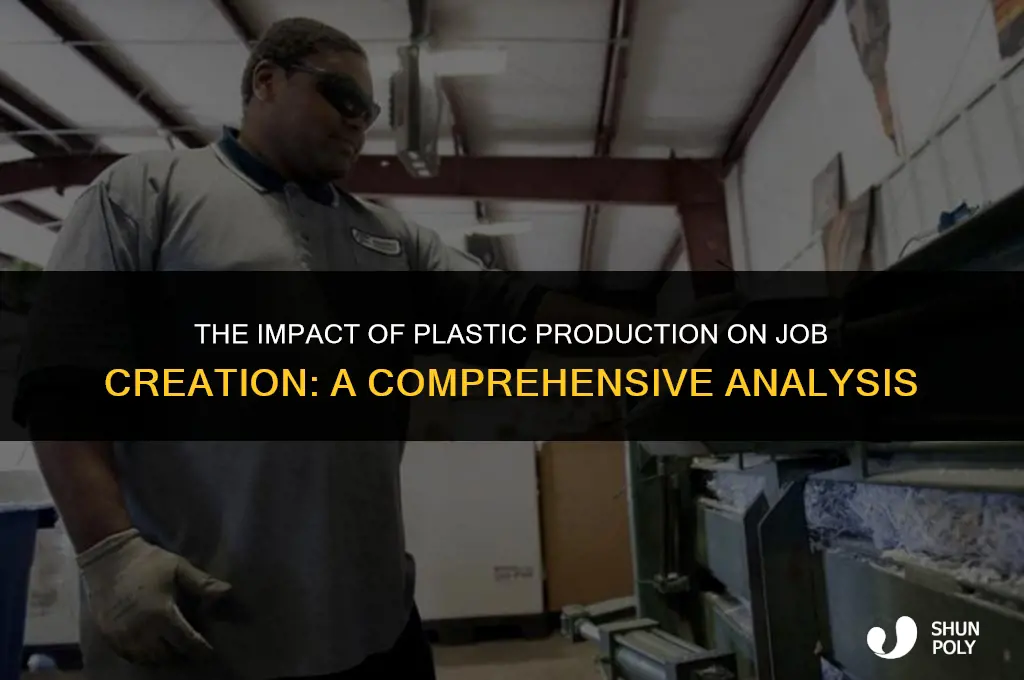 how many jobs are made by plastic production