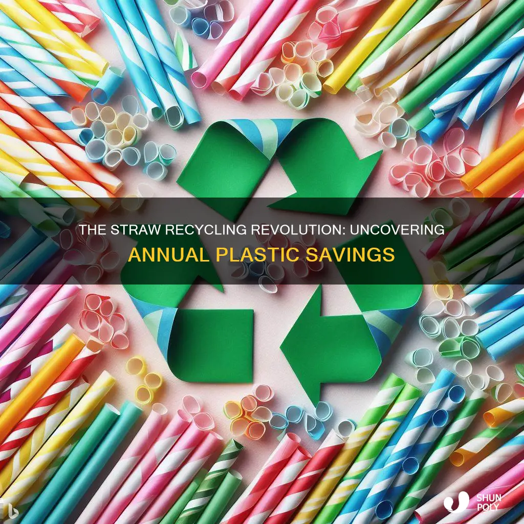 how many lbs of plastic straws are recycled each year