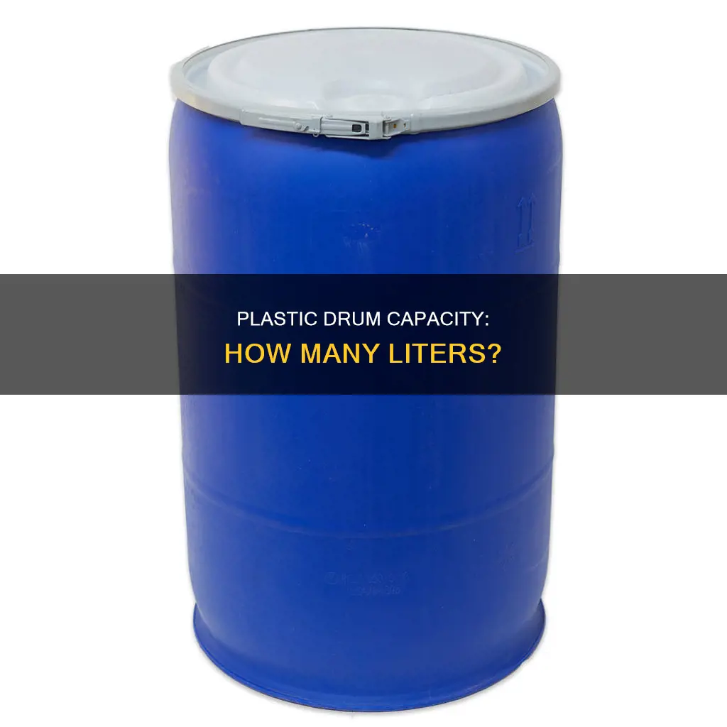 how many liters in 1 plastic drum