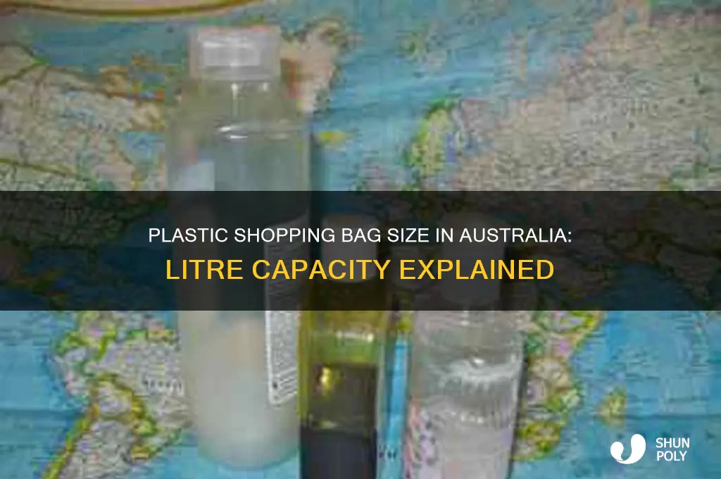 how many litres is a plastic shopping bag australia