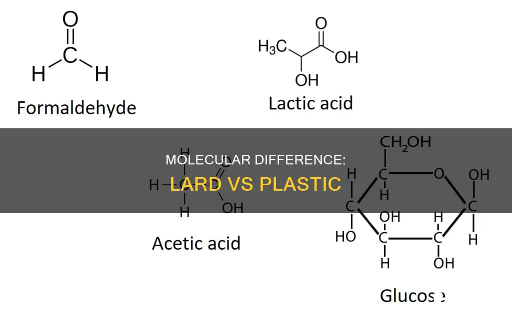 how many molecules separate lard from plastic