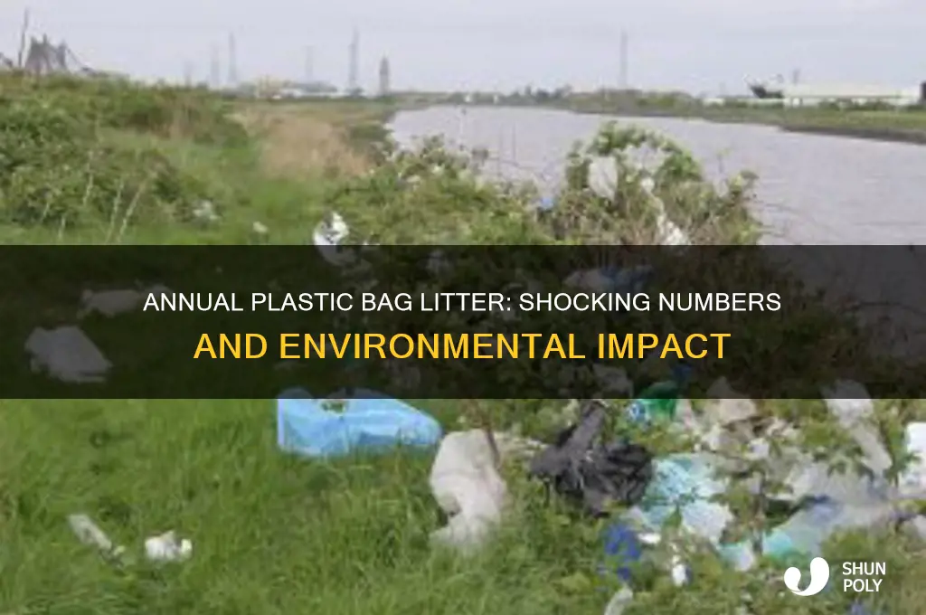 how many plastic bags are littered each year