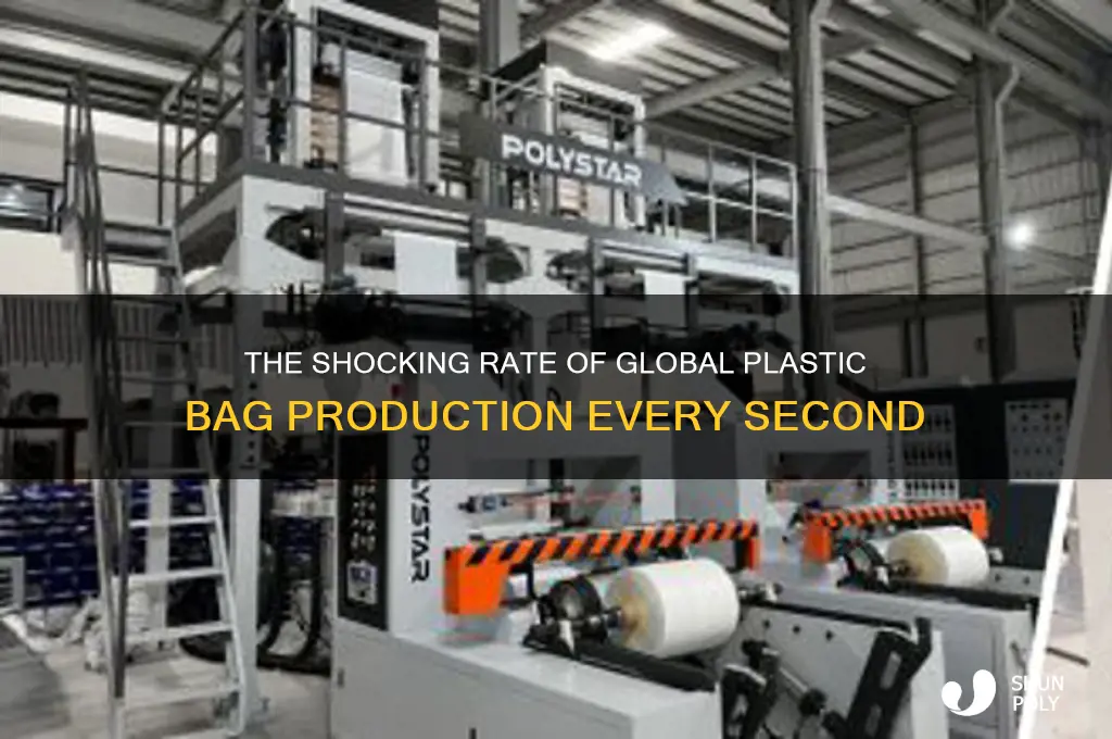 how many plastic bags are made each second