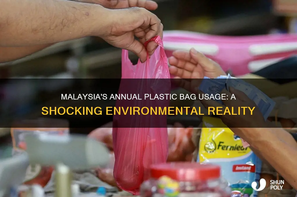 how many plastic bags are used a year in malaysia