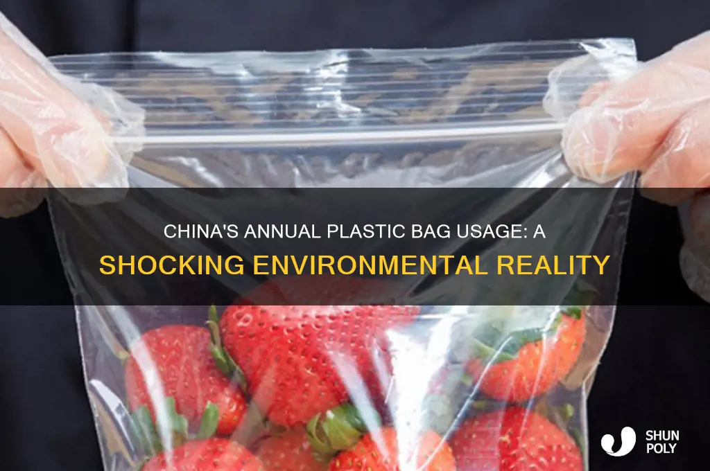 how many plastic bags are used each year in china