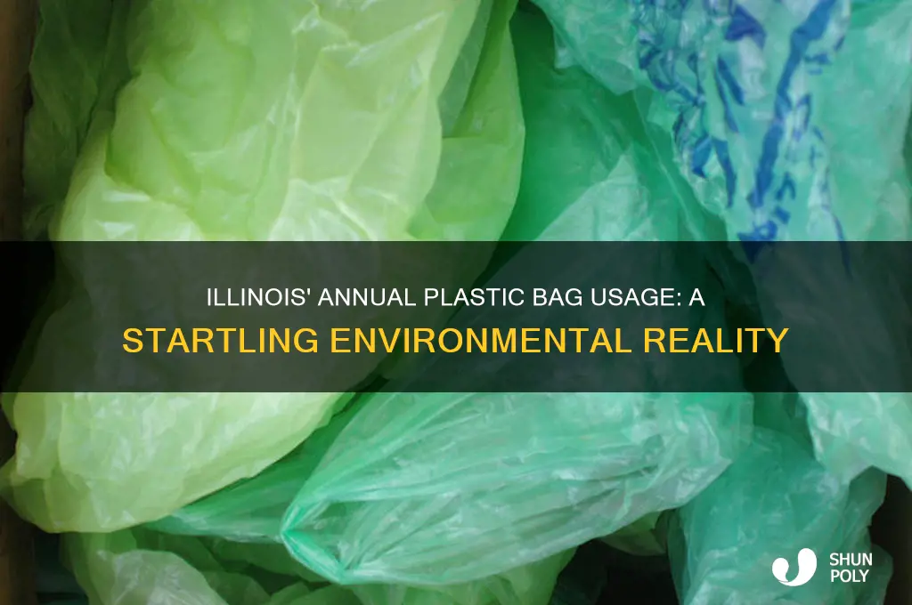how many plastic bags are used each year in illinois