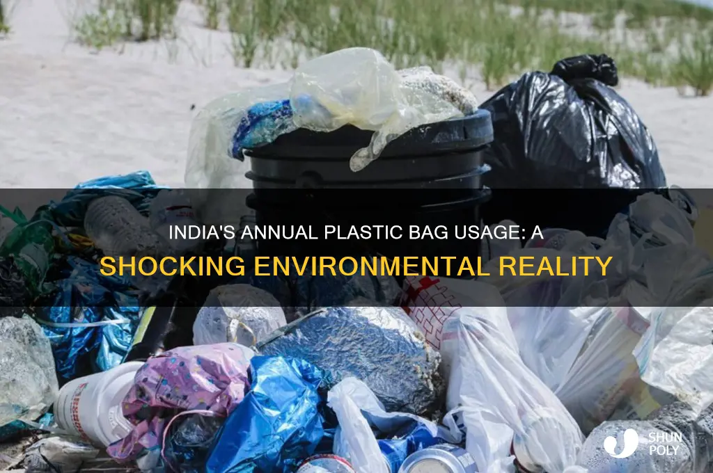 how many plastic bags are used each year in india