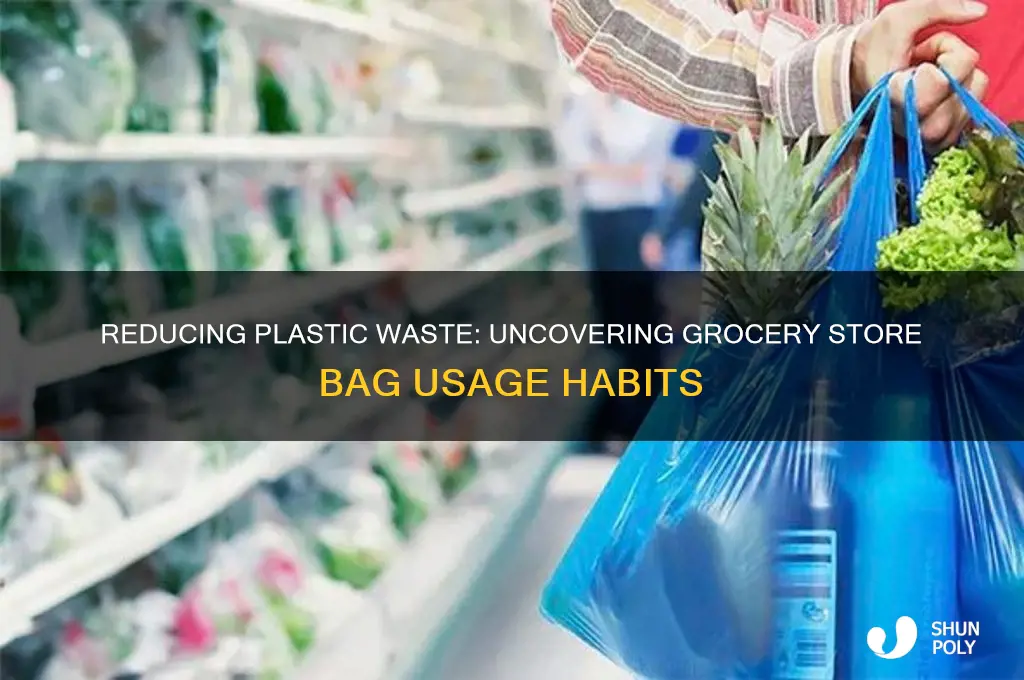 how many plastic bags does a grocery store trip use