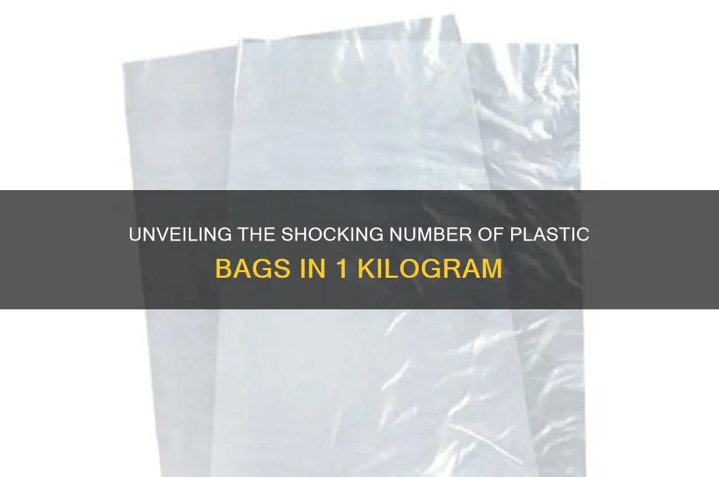 how many plastic bags in 1 kg
