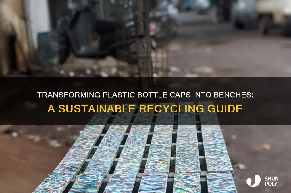 how many plastic bottle caps make a bench