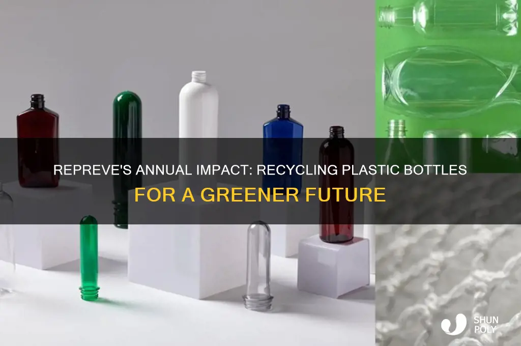 how many plastic bottles are recycled a year by repreve