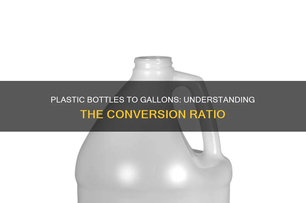 how many plastic bottles equal a gallon