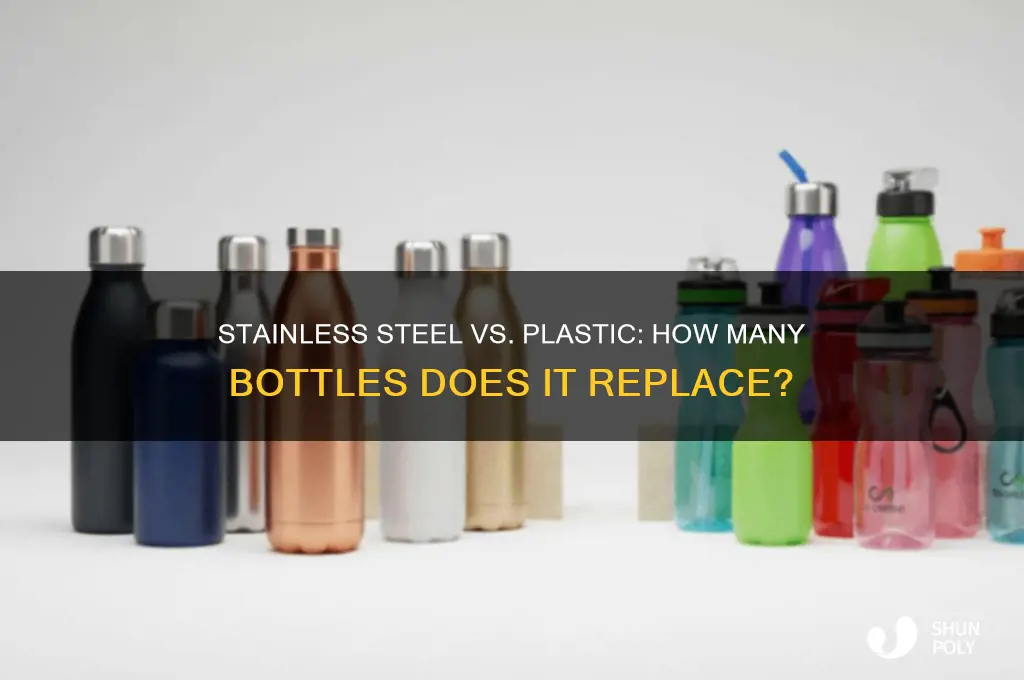 how many plastic bottles equivalent to one stainless