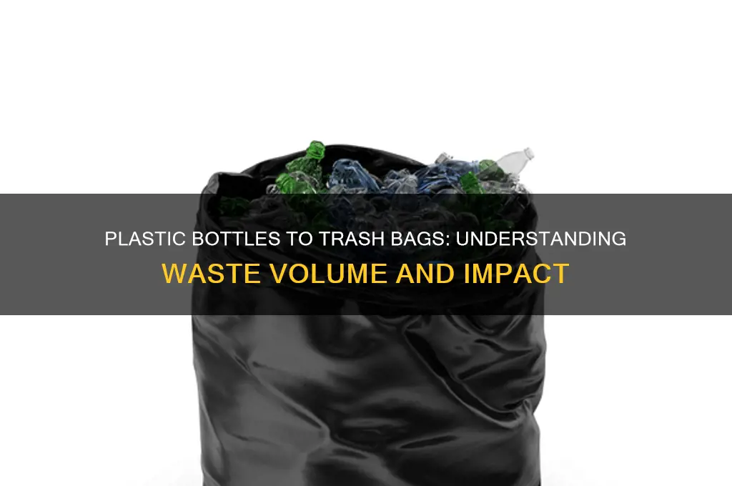 how many plastic bottles fill one trash bag